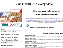 Tablet Screenshot of cubatrips.org